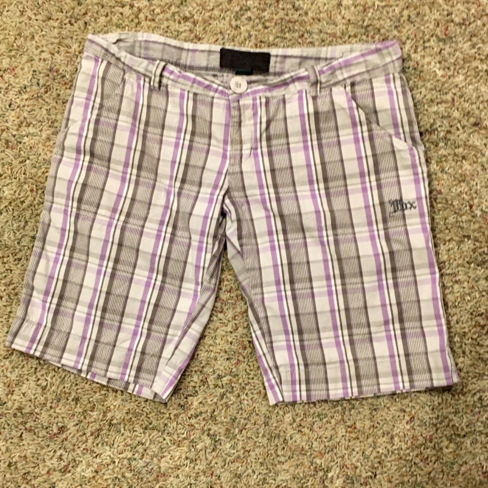 FOX RACING PLAID WOMENS BERMUDA SHORTS